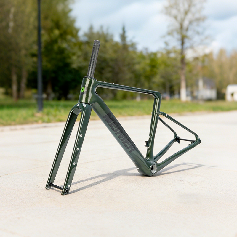 TY138 Chameleon Color Carbon Gravel Frameset with Tool Box UDH Hanger T47 Bottom Bracket Cyclocross Frame