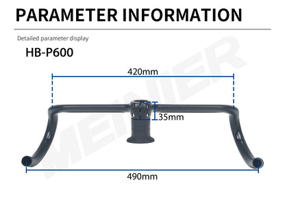 Full Carbon Gravel Bike Handlebar Integrated Drop Bar Fully Hidden Cable Original Bicycle Handlebar for Gravel Road Bike