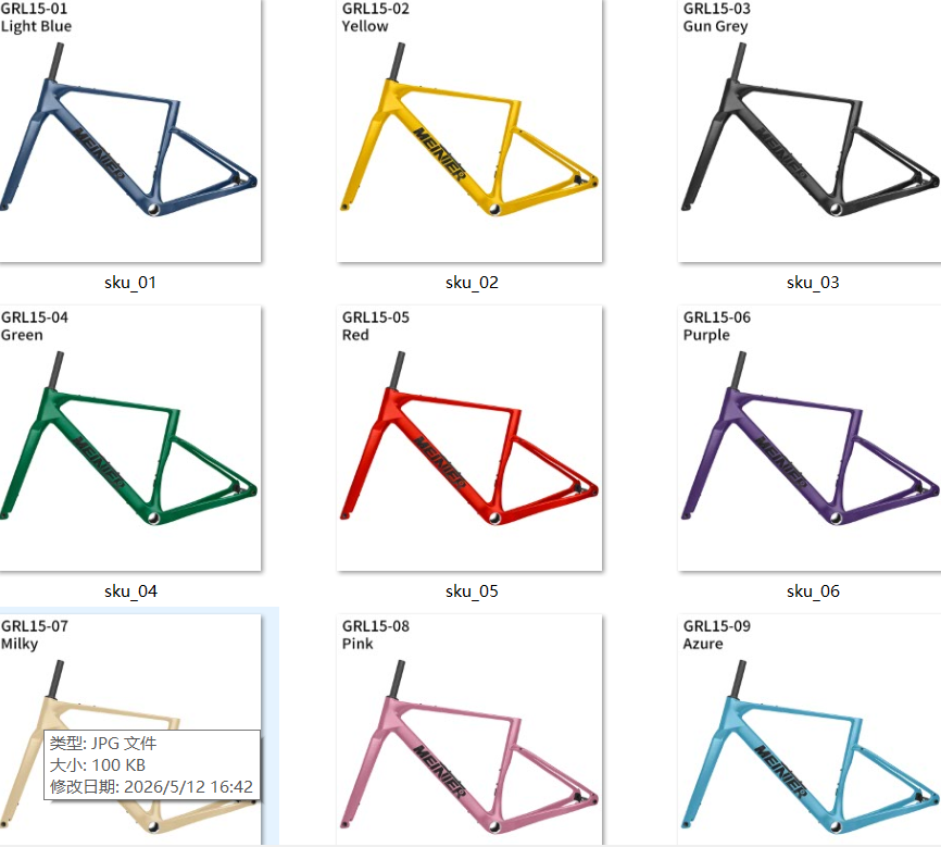 GRL15 Carbon Cyclocross Frameset Max Tire 700Cx57C Disc Brake Internal Cable Routing Gravel Frame with Tool Box UDH