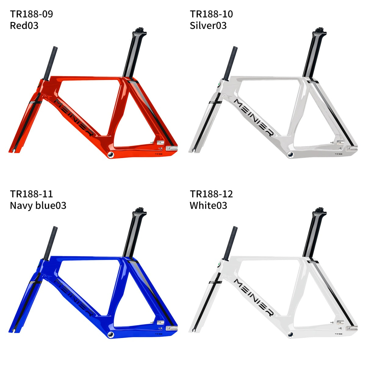 Full carbon Track Bike Frame Fork Seatpost Fixed gear UD matt Fork 700C