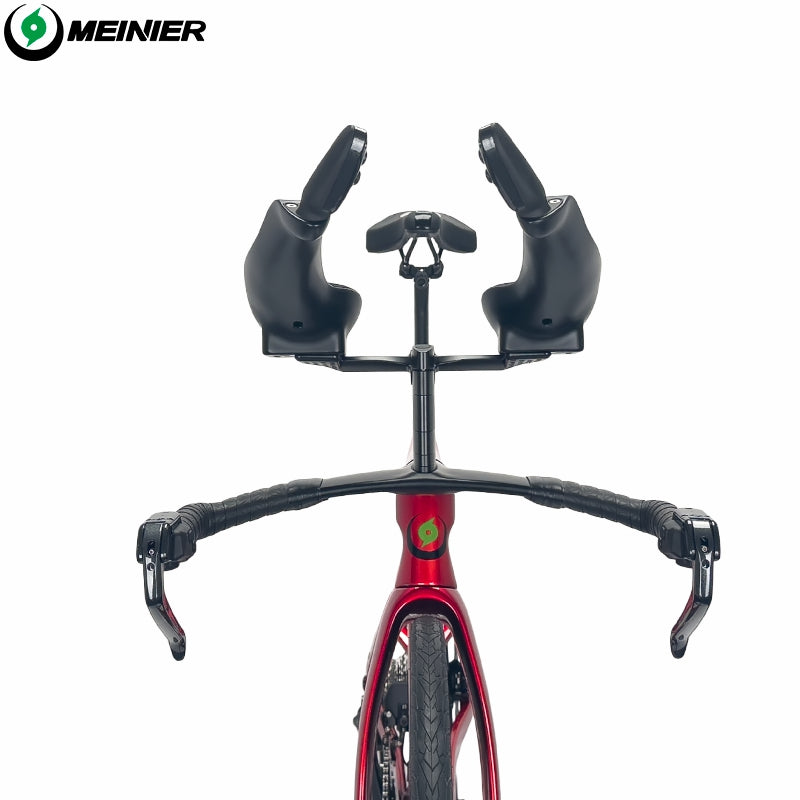 Carbon Fiber TT Bike with 2x12S L-TWOO ER9 and Shimano105 R7000 Crankset Full Carbon Fiber Disc Wheel Triathlon Road Bike for Racing
