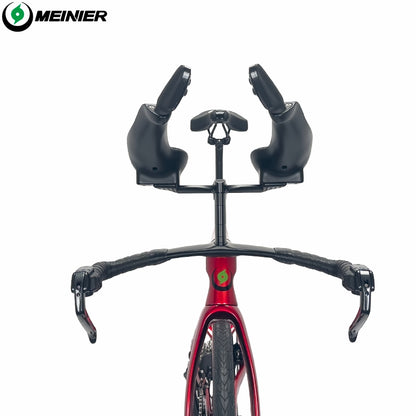 Carbon Fiber TT Bike with 2x12S L-TWOO ER9 and Shimano105 R7000 Crankset Full Carbon Fiber Disc Wheel Triathlon Road Bike for Racing