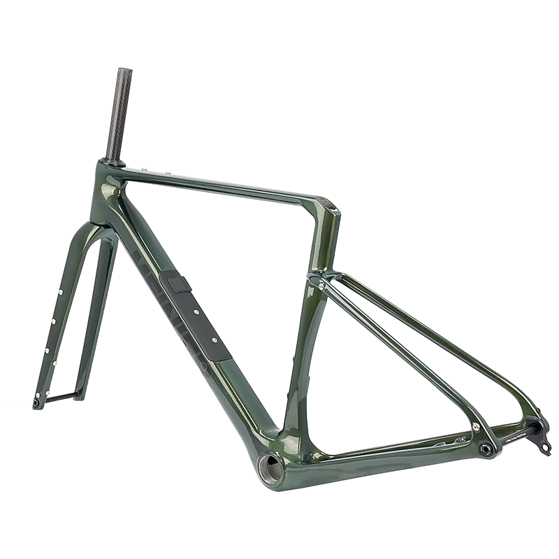 TY138 Chameleon Color Carbon Gravel Frameset with Tool Box UDH Hanger T47 Bottom Bracket Cyclocross Frame