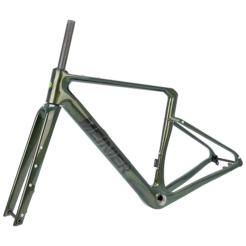 TY138 Chameleon Color Carbon Gravel Frameset with Tool Box UDH Hanger T47 Bottom Bracket Cyclocross Frame