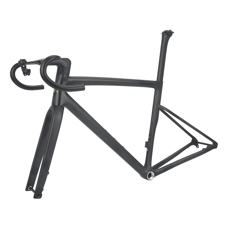 Lightweight Carbon Road Bike Frame with Integrated Handlebar Carbon Bike Frameset UDH Hanger Max 32C Tire for Road Bicycles
