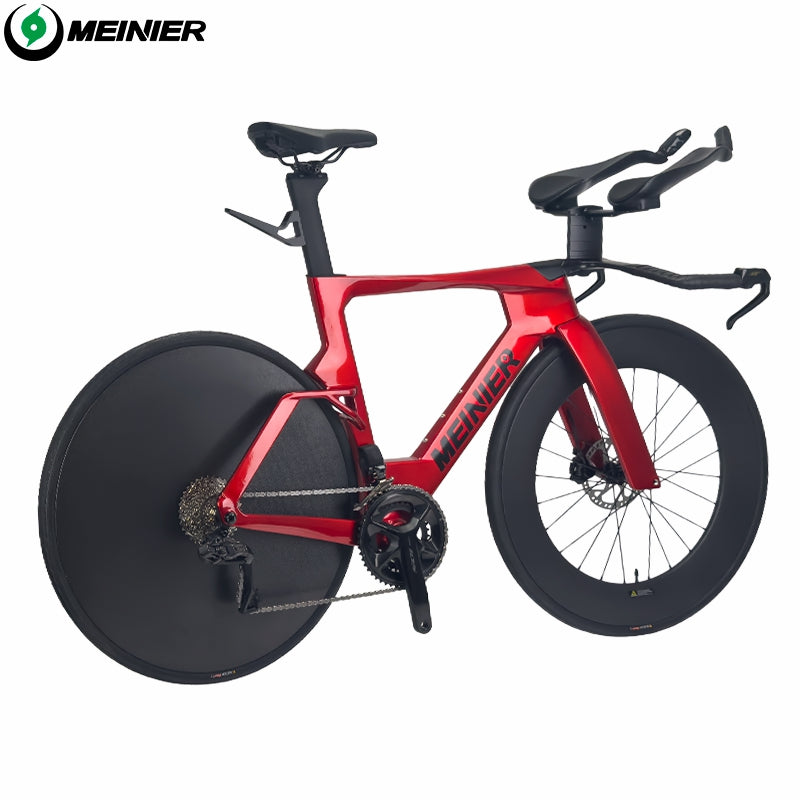 Carbon Fiber TT Bike with 2x12S L-TWOO ER9 and Shimano105 R7000 Crankset Full Carbon Fiber Disc Wheel Triathlon Road Bike for Racing