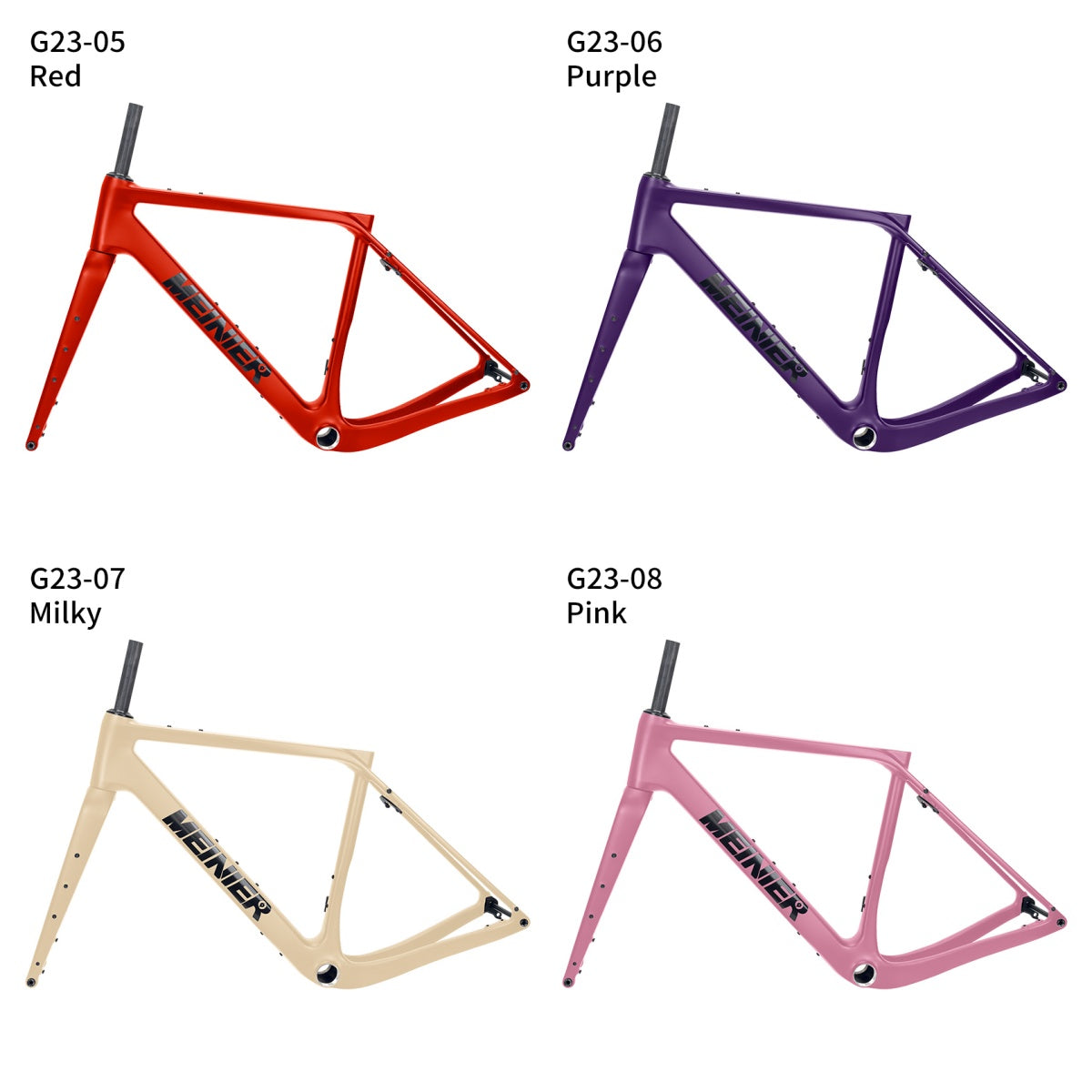 G23 Gravel Bike Frameset Max 700Cx47C Tires Internal Cable Routing Carbon Fiber Road Bike Frame Disc Brake for All-road