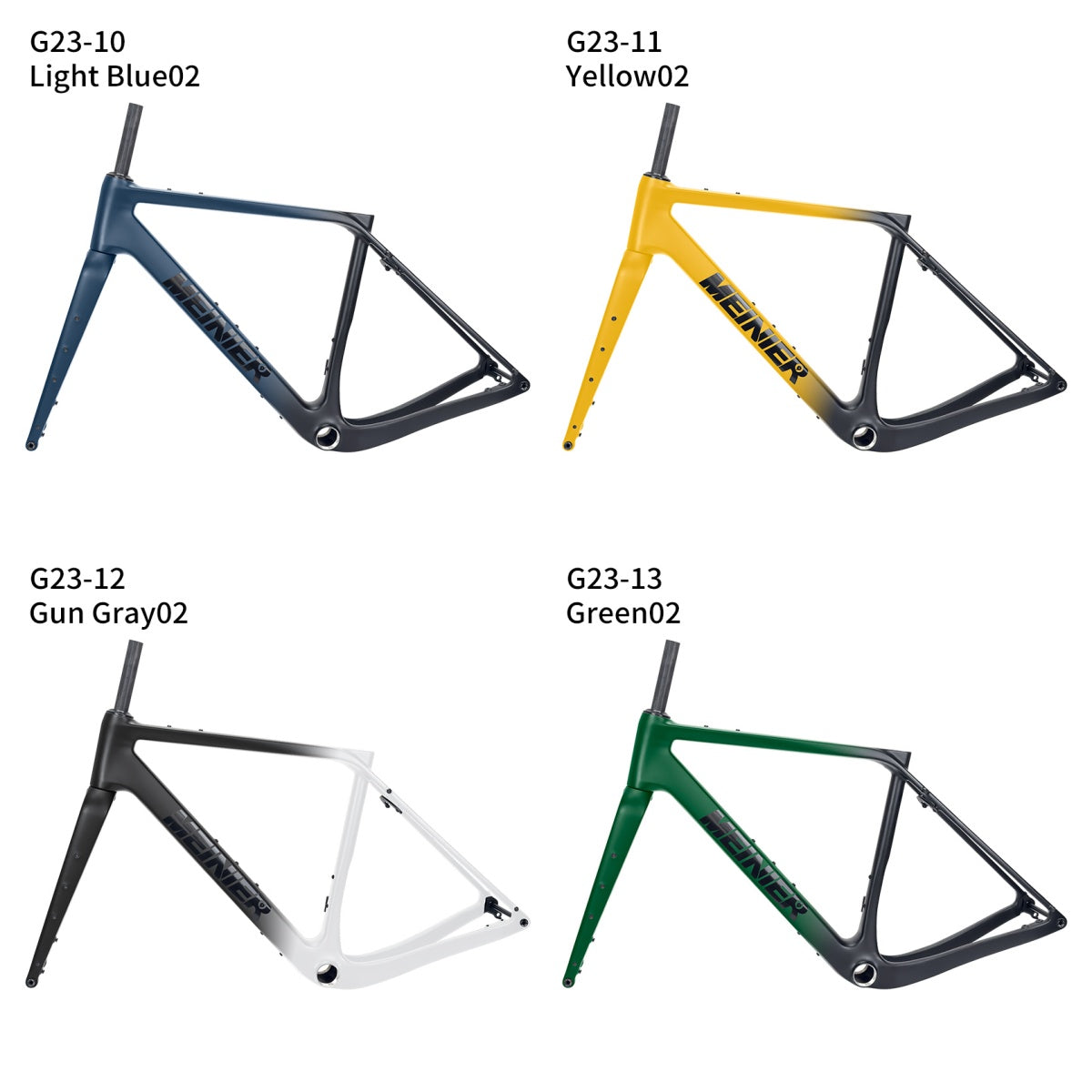 G23 Gravel Bike Frameset Max 700Cx47C Tires Internal Cable Routing Carbon Fiber Road Bike Frame Disc Brake for All-road