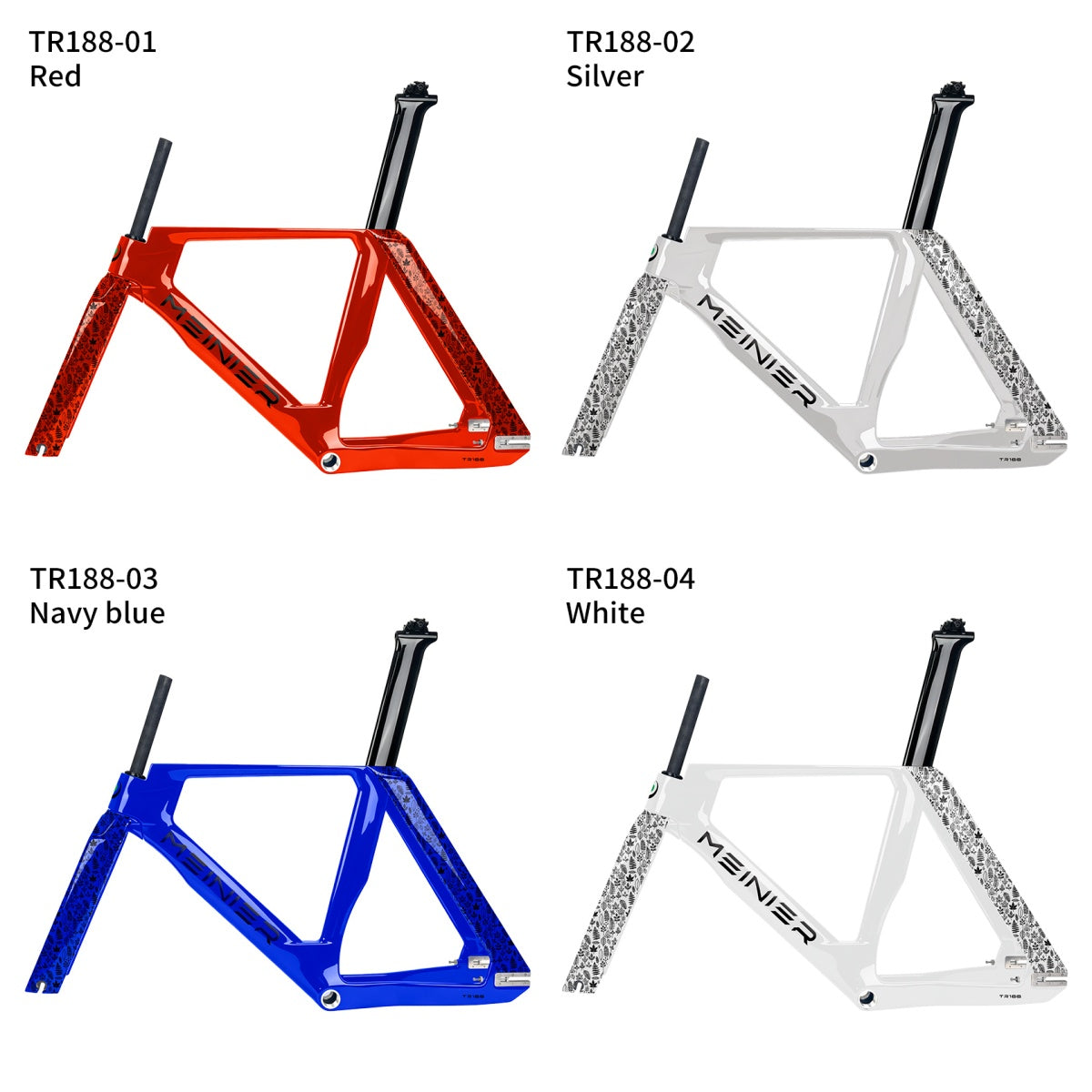 Full carbon Track Bike Frame Fork Seatpost Fixed gear UD matt Fork 700C