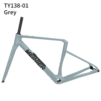 Carbon Gravel Frame with Tool Box UDH Hanger Cyclocross Frameset Bottom Bracket T47