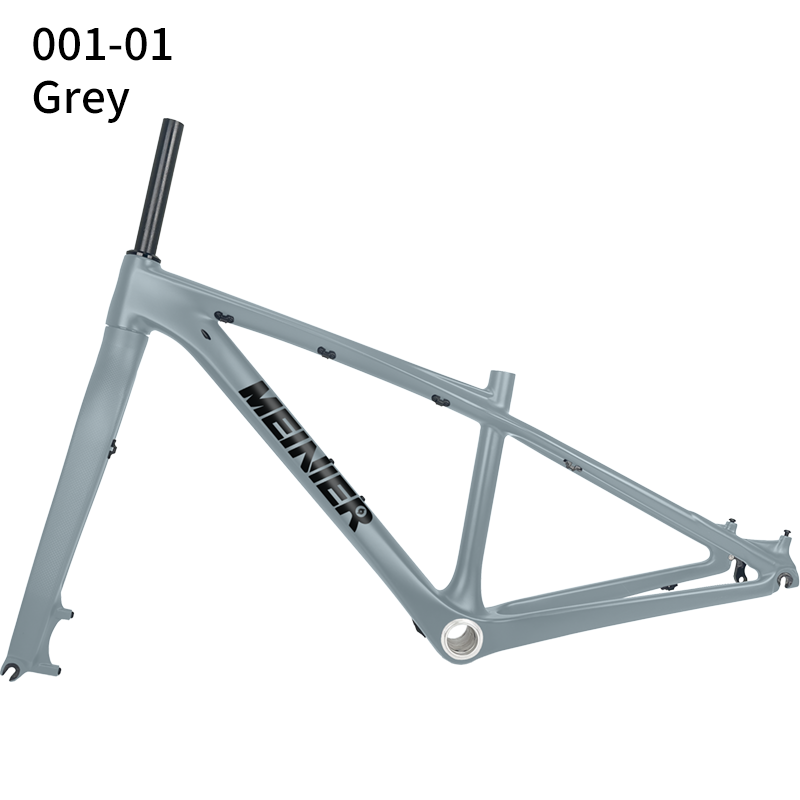 26 Inch T1000 Carbon Fiber MTB Hardtail Frame with Straight Tube Rigid Fork Disc Frameset 135x9mm Hub Lightweight Durable