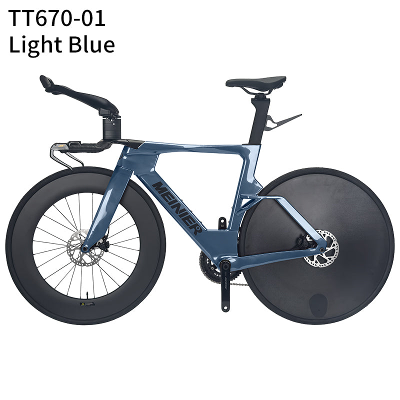 Carbon Fiber TT Bike with 2x12S L-TWOO ER9 and Shimano105 R7000 Crankset Full Carbon Fiber Disc Wheel Triathlon Road Bike for Racing
