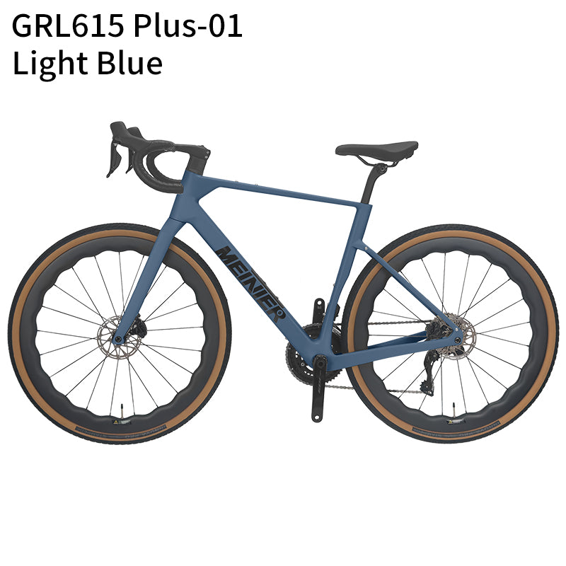 GRL615 Plus Full Carbon Gravel Road Bike 105 R7170 Di2 2x12S Full Internal Cable Routing Carbon Fiber Frame All Road Bicycle