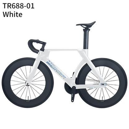 MEINIER TR688 Carbon Fiber Fixed Gear Bike 58T Crank Single Speed Track Bicycle 700C Lightweight Comfortable 3D Saddle