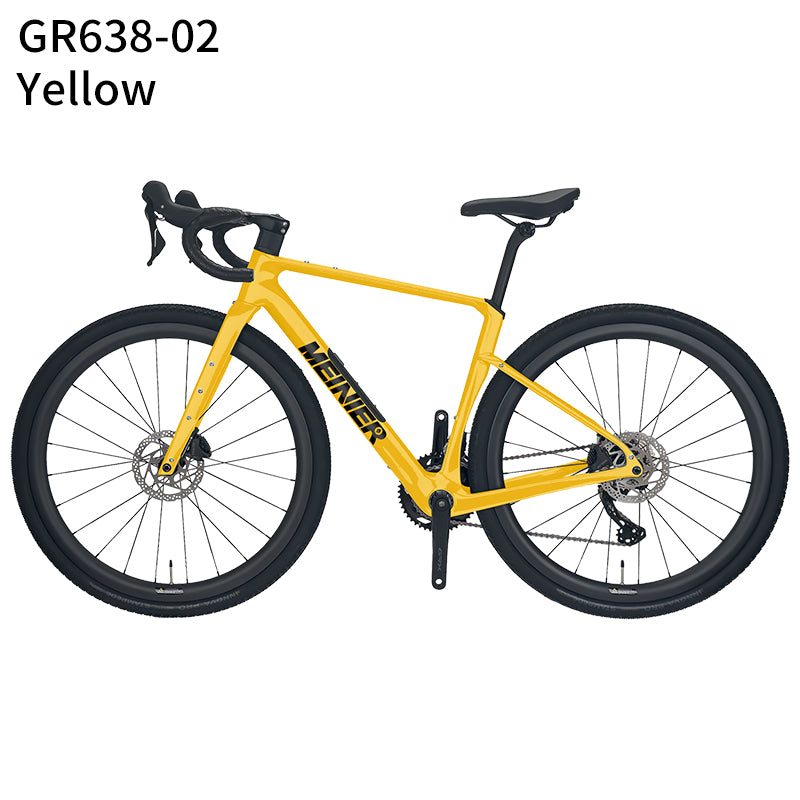 MEINIER Carbon Fiber Gravel Bike GRX BR600 2X11S Hydraulic Disc Brake Gravel Road Bike for Bikepacking and Longer Journeys