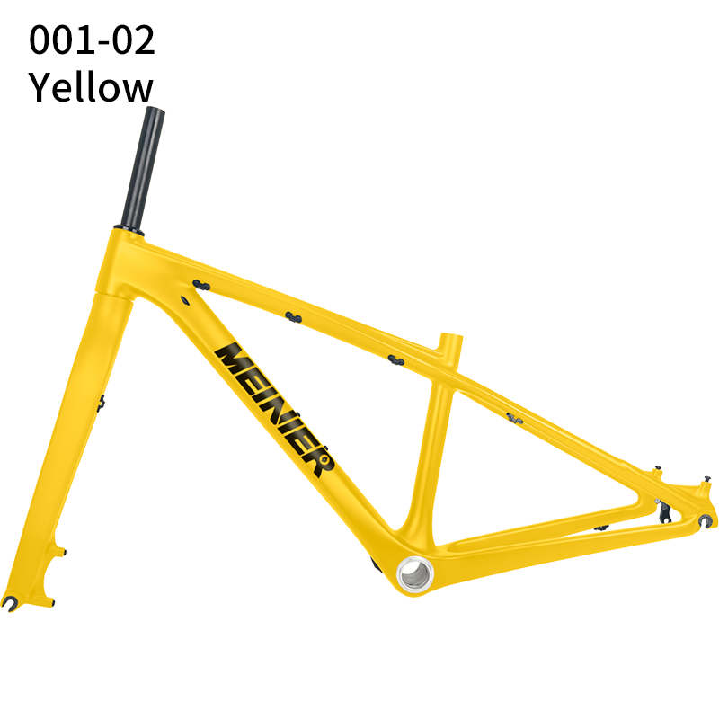26 Inch T1000 Carbon Fiber MTB Hardtail Frame with Straight Tube Rigid Fork Disc Frameset 135x9mm Hub Lightweight Durable
