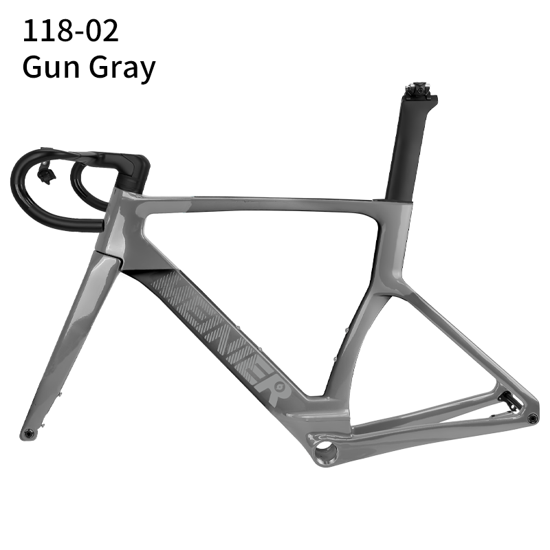 Road Carbon Frameset 700C Racing Bike Frame with 142x12mm Hub Disc Brake Lightweight Aero Design