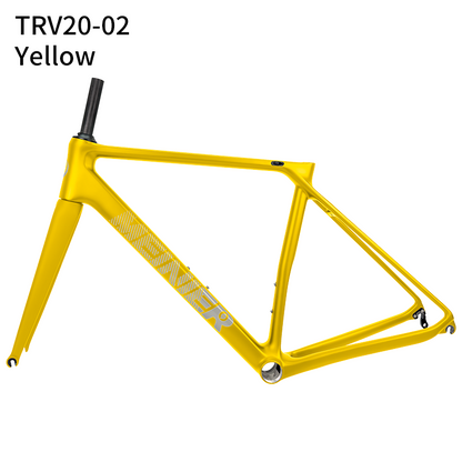 Customized Color Carbon Bike Frames for Road Bicycles Road Frame T1000 Carbon Fibre  700C V-Brake