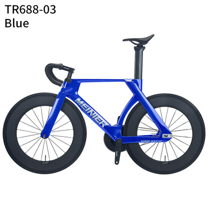 MEINIER TR688 Carbon Fiber Fixed Gear Bike 58T Crank Single Speed Track Bicycle 700C Lightweight Comfortable 3D Saddle