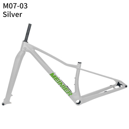 MEINIER M07 Carbon MTB Frame with Rigid Fork Disc Tool Box UDH Internal Cable Routing Hardtail Frame 32er