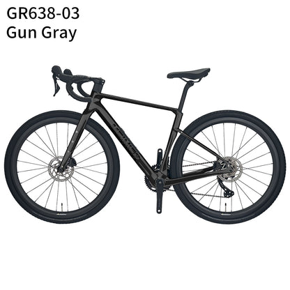 MEINIER Carbon Fiber Gravel Bike GRX BR600 2X11S Hydraulic Disc Brake Gravel Road Bike for Bikepacking and Longer Journeys