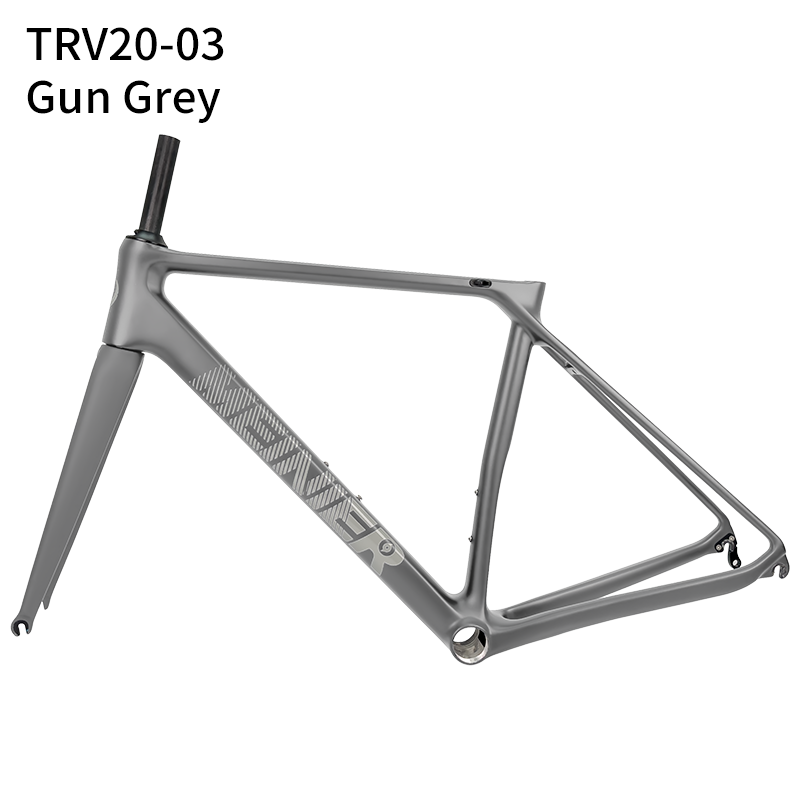 Customized Color Carbon Bike Frames for Road Bicycles Road Frame T1000 Carbon Fibre  700C V-Brake