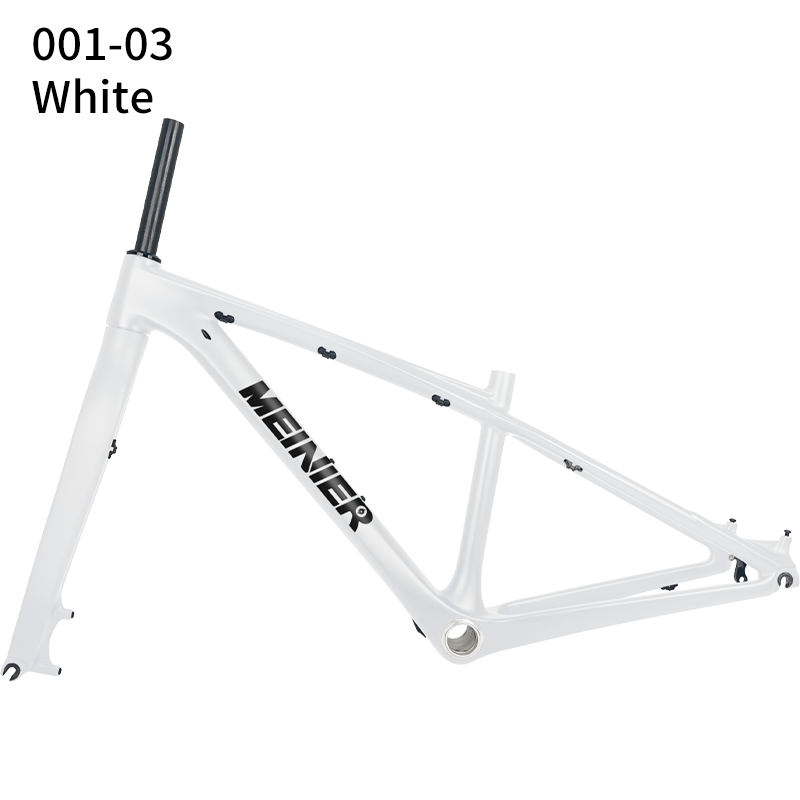 26 Inch T1000 Carbon Fiber MTB Hardtail Frame with Straight Tube Rigid Fork Disc Frameset 135x9mm Hub Lightweight Durable