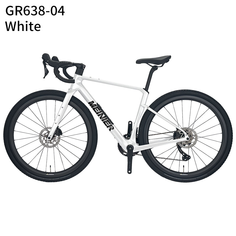 MEINIER Carbon Fiber Gravel Bike GRX BR600 2X11S Hydraulic Disc Brake Gravel Road Bike for Bikepacking and Longer Journeys