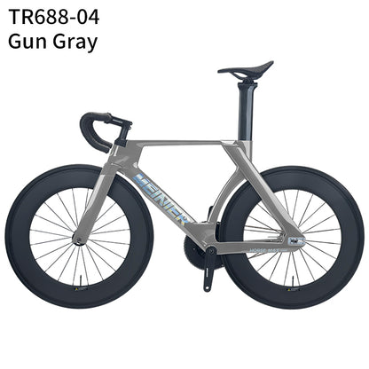 MEINIER TR688 Carbon Fiber Fixed Gear Bike 58T Crank Single Speed Track Bicycle 700C Lightweight Comfortable 3D Saddle