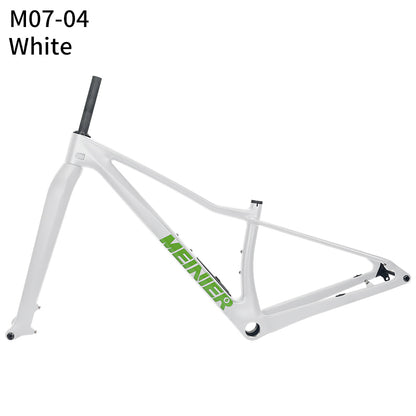 MEINIER M07 Carbon MTB Frame with Rigid Fork Disc Tool Box UDH Internal Cable Routing Hardtail Frame 32er