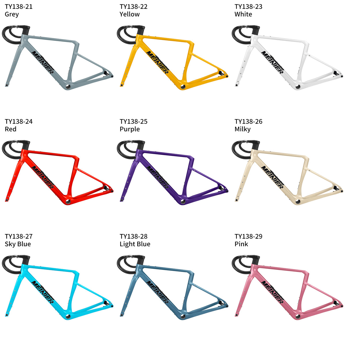 New Carbon Gravel Frameset with Integrated Handlebar UDH Hanger Lightweight Road Bike Frame Set