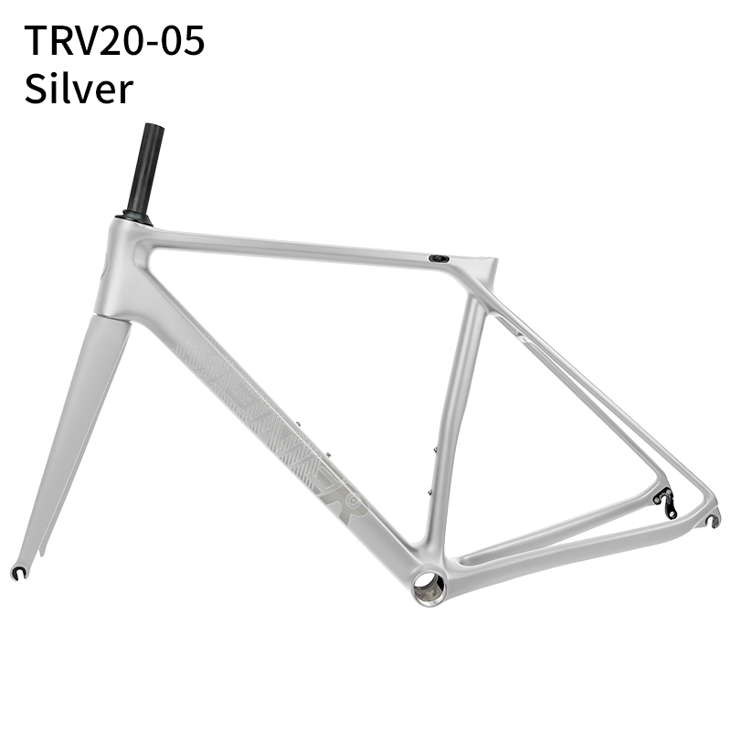 Customized Color Carbon Bike Frames for Road Bicycles Road Frame T1000 Carbon Fibre  700C V-Brake