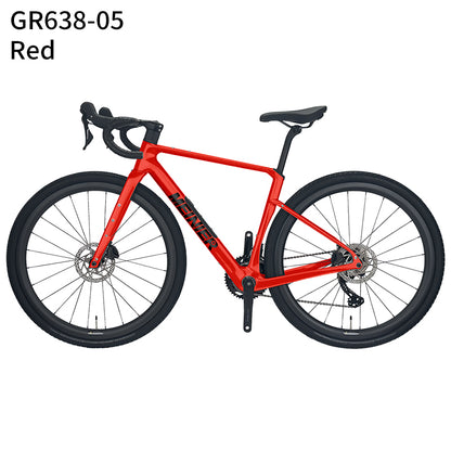 MEINIER Carbon Fiber Gravel Bike GRX BR600 2X11S Hydraulic Disc Brake Gravel Road Bike for Bikepacking and Longer Journeys
