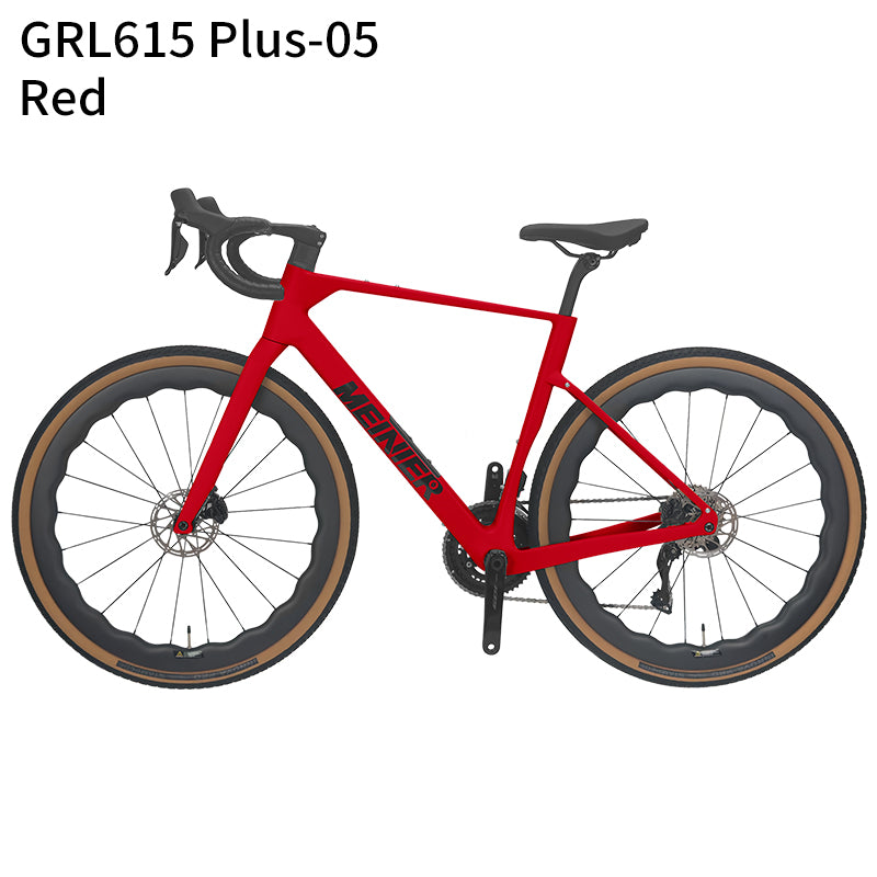 GRL615 Plus Full Carbon Gravel Road Bike 105 R7170 Di2 2x12S Full Internal Cable Routing Carbon Fiber Frame All Road Bicycle