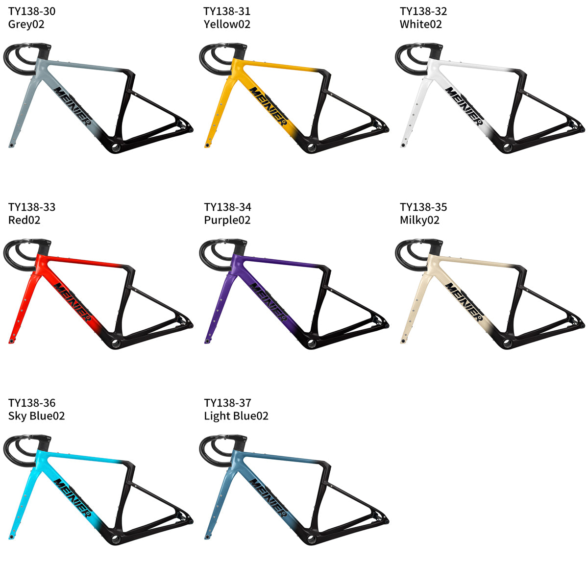 New Carbon Gravel Frameset with Integrated Handlebar UDH Hanger Lightweight Road Bike Frame Set