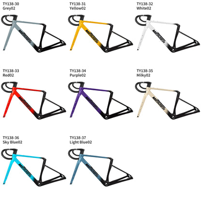 New Carbon Gravel Frameset with Integrated Handlebar UDH Hanger Lightweight Road Bike Frame Set