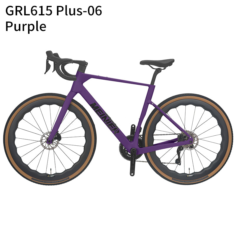 GRL615 Plus Full Carbon Gravel Road Bike 105 R7170 Di2 2x12S Full Internal Cable Routing Carbon Fiber Frame All Road Bicycle