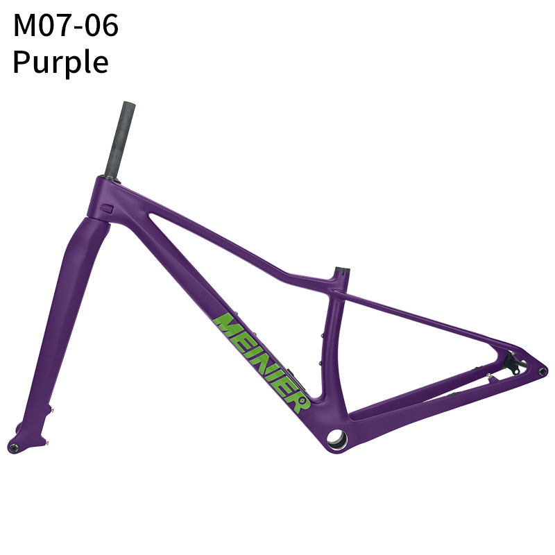 MEINIER M07 Carbon MTB Frame with Rigid Fork Disc Tool Box UDH Internal Cable Routing Hardtail Frame 32er