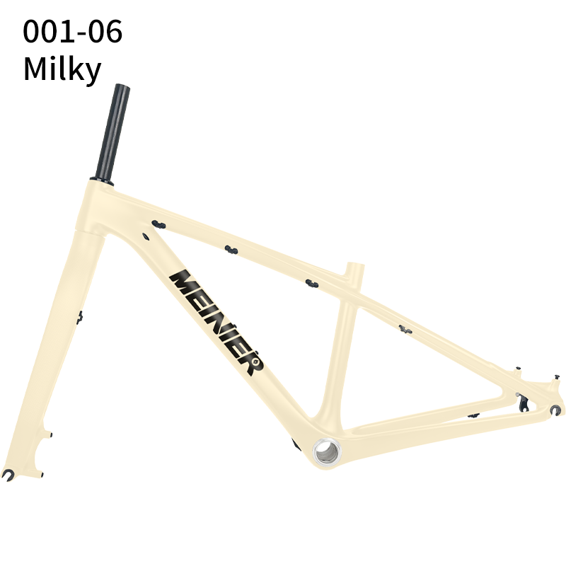 26 Inch T1000 Carbon Fiber MTB Hardtail Frame with Straight Tube Rigid Fork Disc Frameset 135x9mm Hub Lightweight Durable