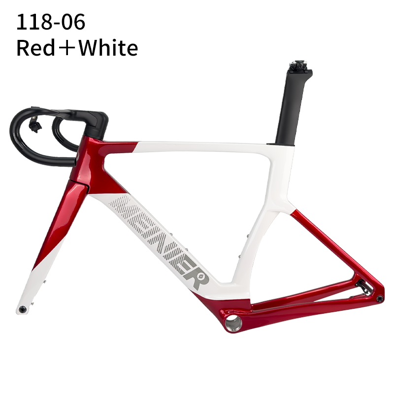 Road Carbon Frameset 700C Racing Bike Frame with 142x12mm Hub Disc Brake Lightweight Aero Design