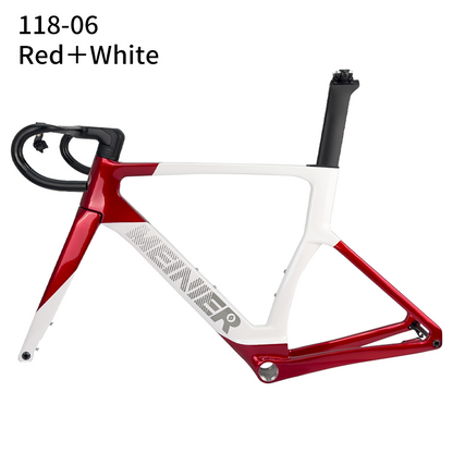 Road Carbon Frameset 700C Racing Bike Frame with 142x12mm Hub Disc Brake Lightweight Aero Design