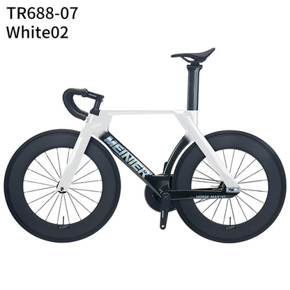 MEINIER TR688 Carbon Fiber Fixed Gear Bike 58T Crank Single Speed Track Bicycle 700C Lightweight Comfortable 3D Saddle