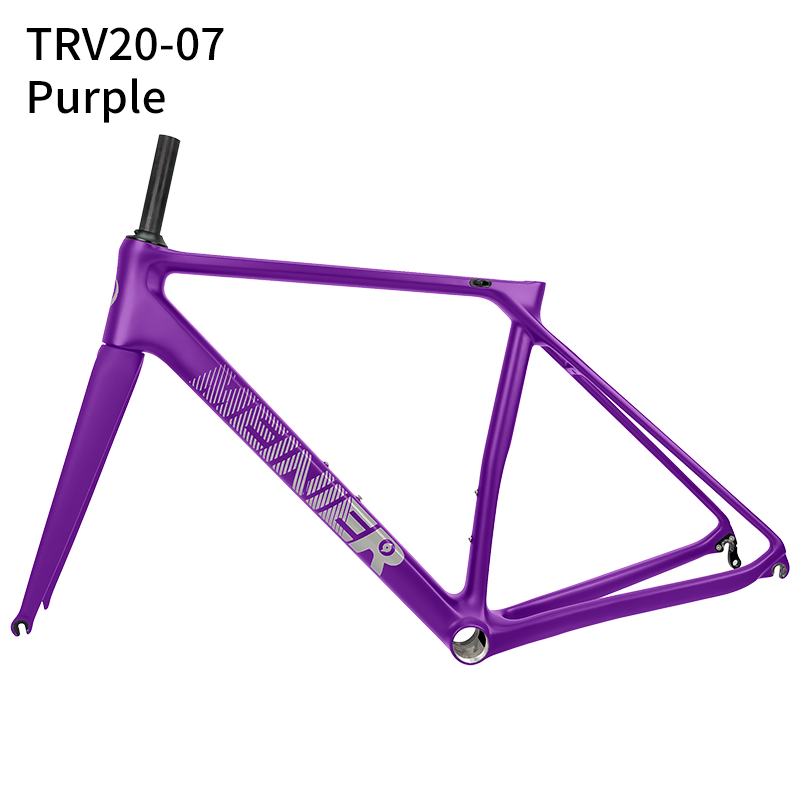 Customized Color Carbon Bike Frames for Road Bicycles Road Frame T1000 Carbon Fibre  700C V-Brake