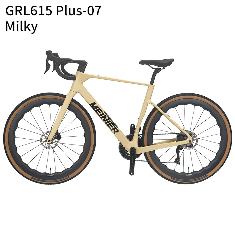 GRL615 Plus Full Carbon Gravel Road Bike 105 R7170 Di2 2x12S Full Internal Cable Routing Carbon Fiber Frame All Road Bicycle
