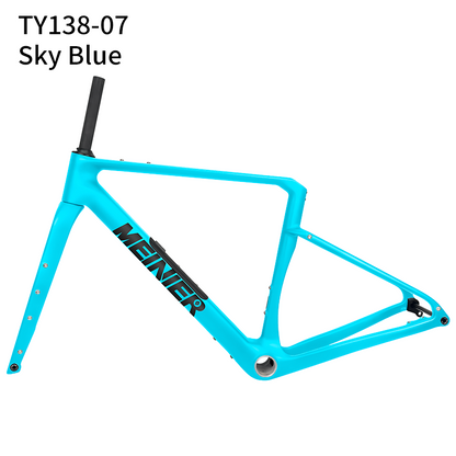 Carbon Gravel Frame with Tool Box UDH Hanger Cyclocross Frameset Bottom Bracket T47