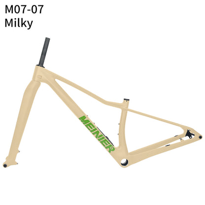 MEINIER M07 Carbon MTB Frame with Rigid Fork Disc Tool Box UDH Internal Cable Routing Hardtail Frame 32er