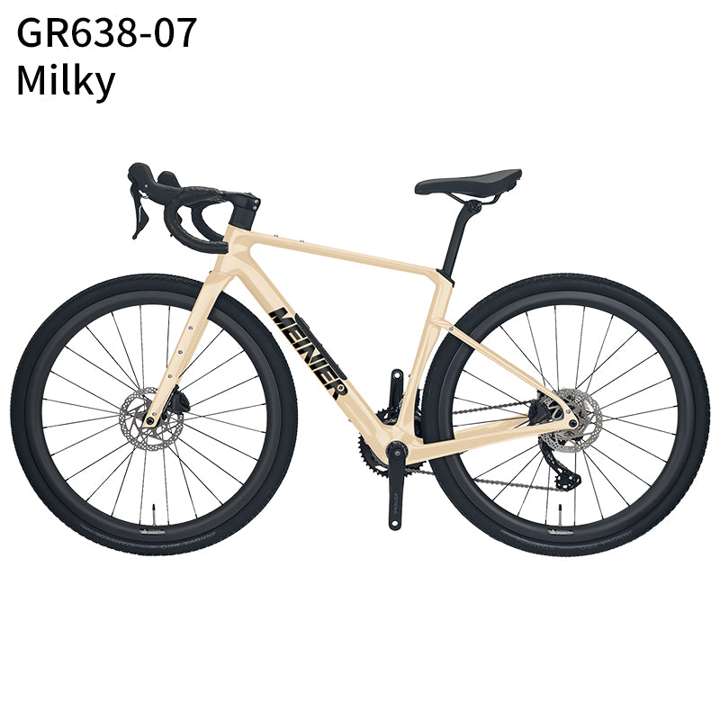 MEINIER Carbon Fiber Gravel Bike GRX BR600 2X11S Hydraulic Disc Brake Gravel Road Bike for Bikepacking and Longer Journeys