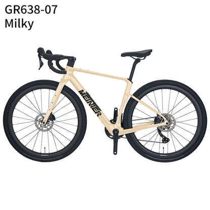 MEINIER Carbon Fiber Gravel Bike GRX BR600 2X11S Hydraulic Disc Brake Gravel Road Bike for Bikepacking and Longer Journeys