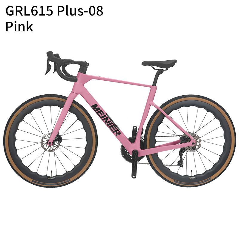 GRL615 Plus Full Carbon Gravel Road Bike 105 R7170 Di2 2x12S Full Internal Cable Routing Carbon Fiber Frame All Road Bicycle