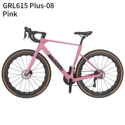 GRL615 Plus Full Carbon Gravel Road Bike 105 R7170 Di2 2x12S Full Internal Cable Routing Carbon Fiber Frame All Road Bicycle
